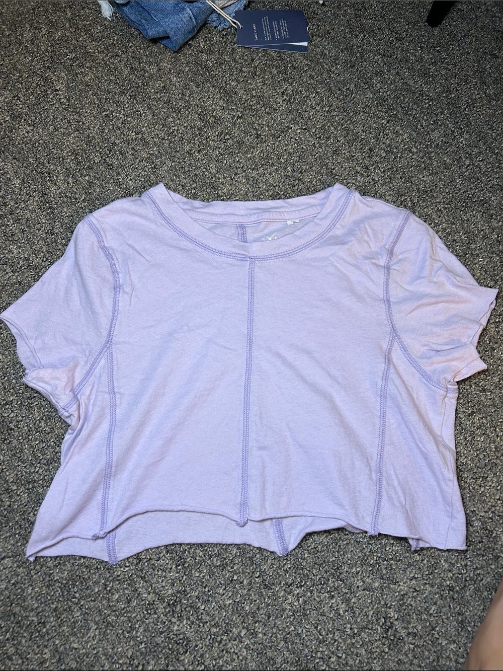 Pacsun Lavender Cropped Tee
